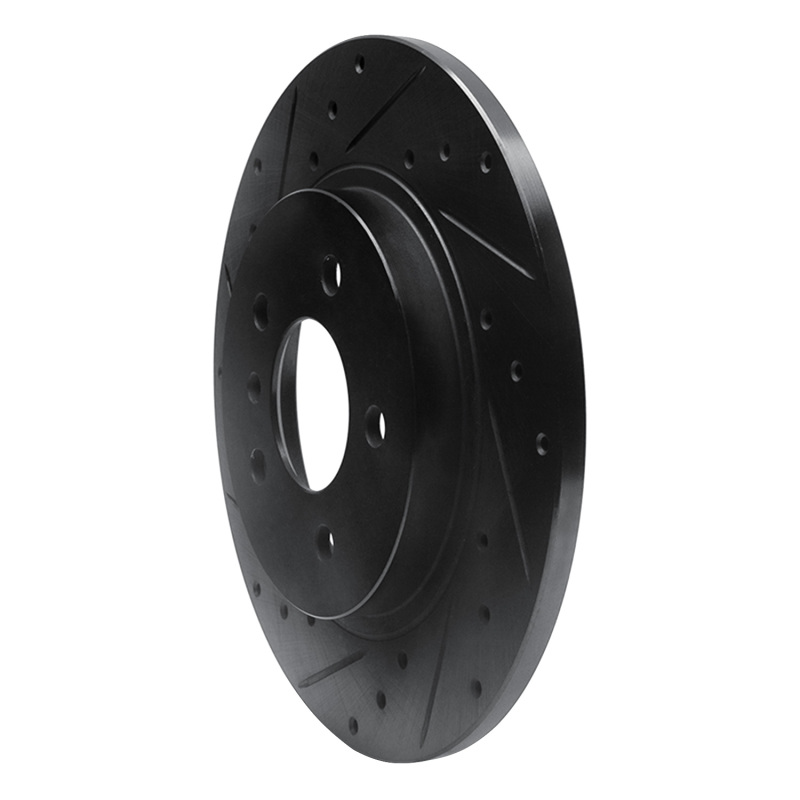 Buick Terraza Brake Rotor (1) - Rear Left - R1 Concepts - Drilled & Slotted - Black - 2005